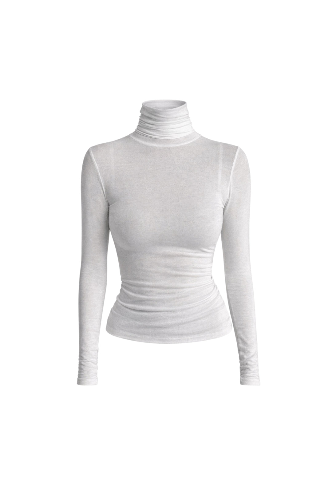 Balıkçı Yaka Beyaz Transparan Bluz