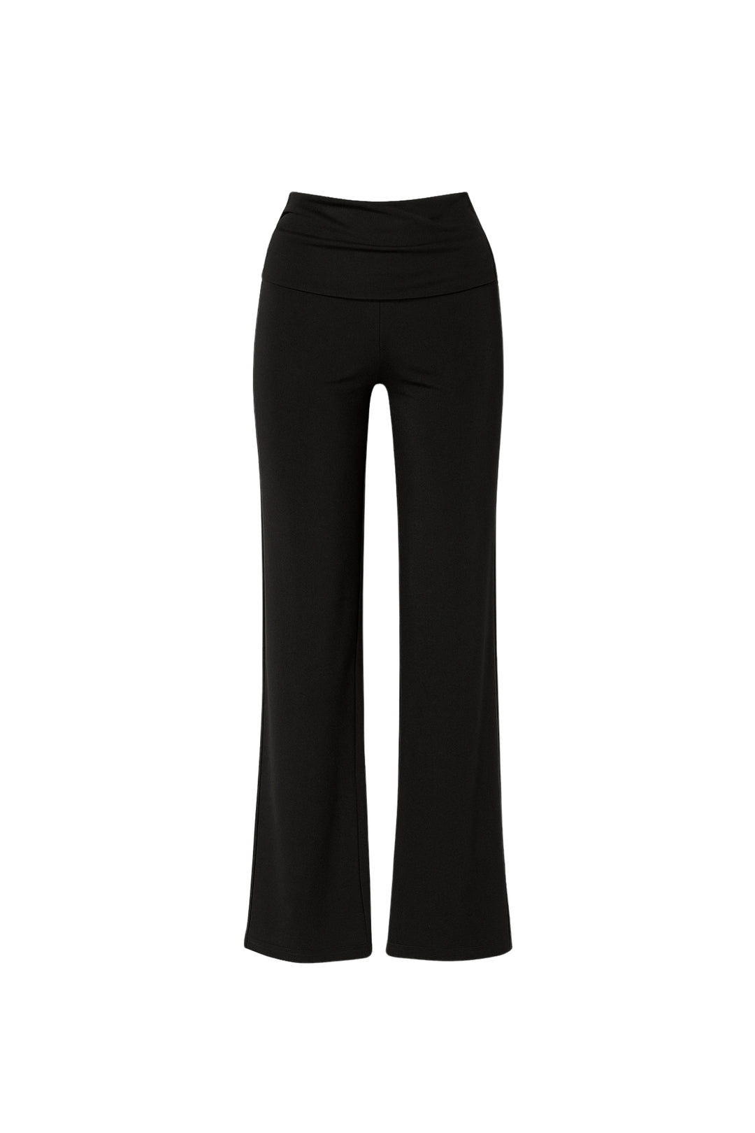 Bel Katlamalı Siyah Pantolon