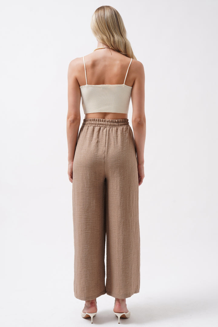 Thin Strap Ecru Crop Top