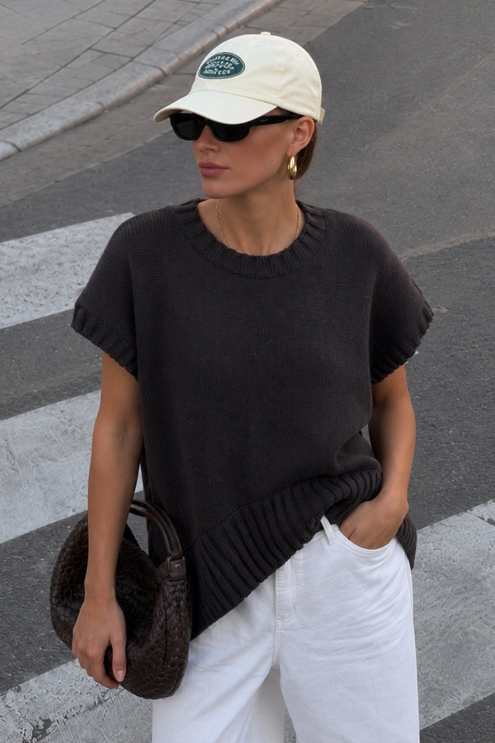 Basic Oversize Kahverengi Triko Süveter