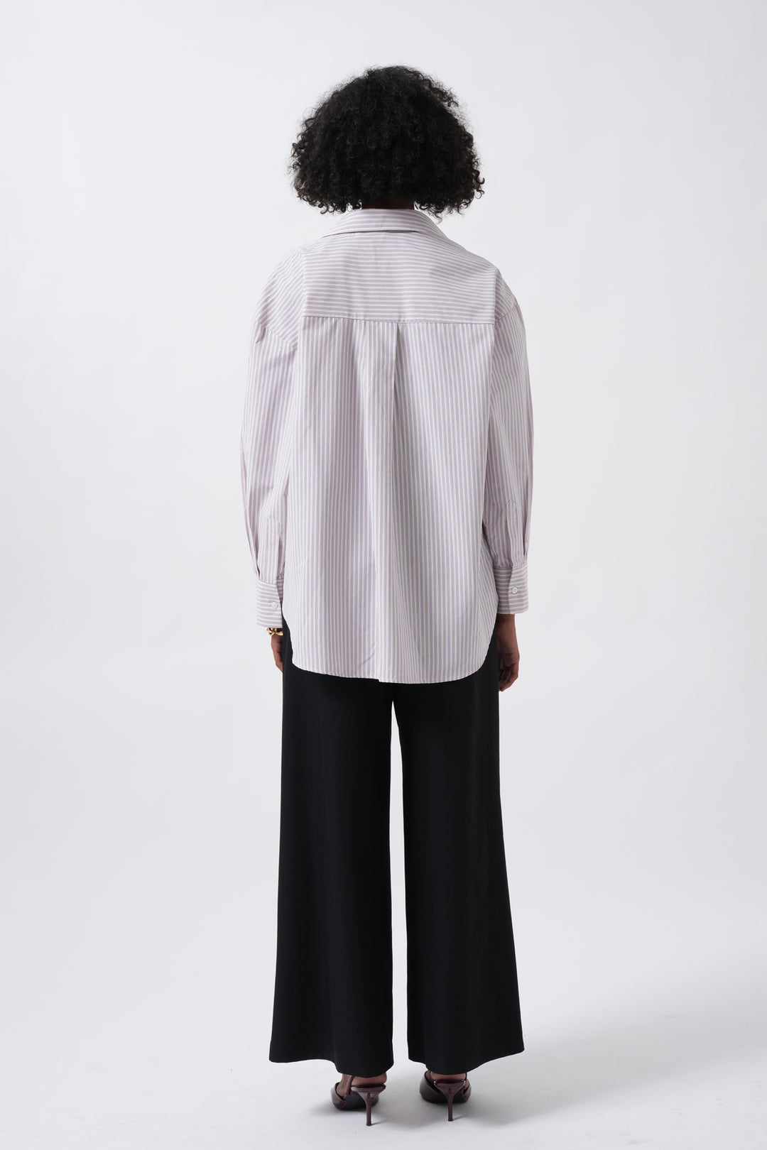 Striped Pocket Detail Pink Shirt 