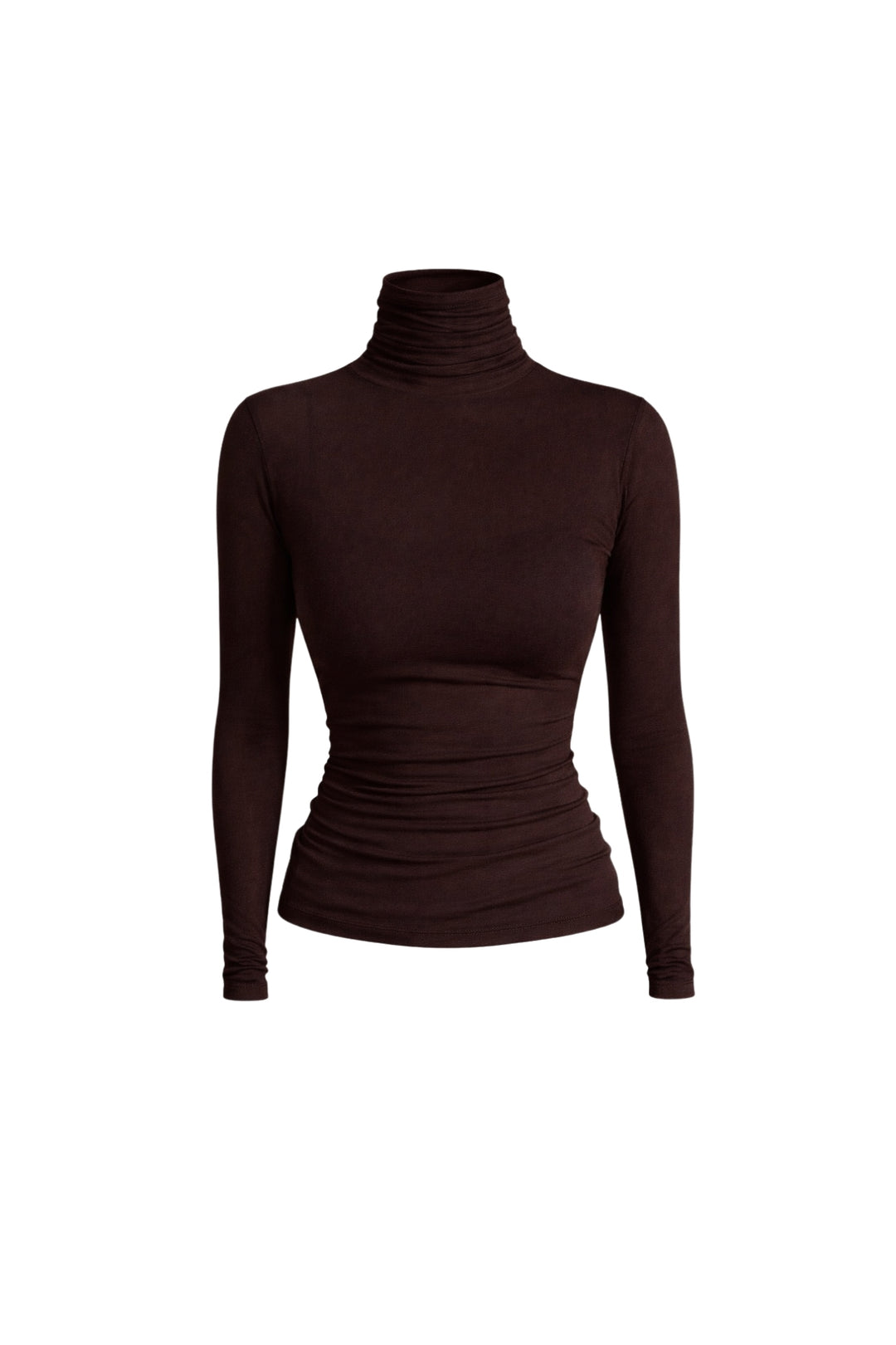 Balıkçı Yaka Kahverengi Transparan Bluz