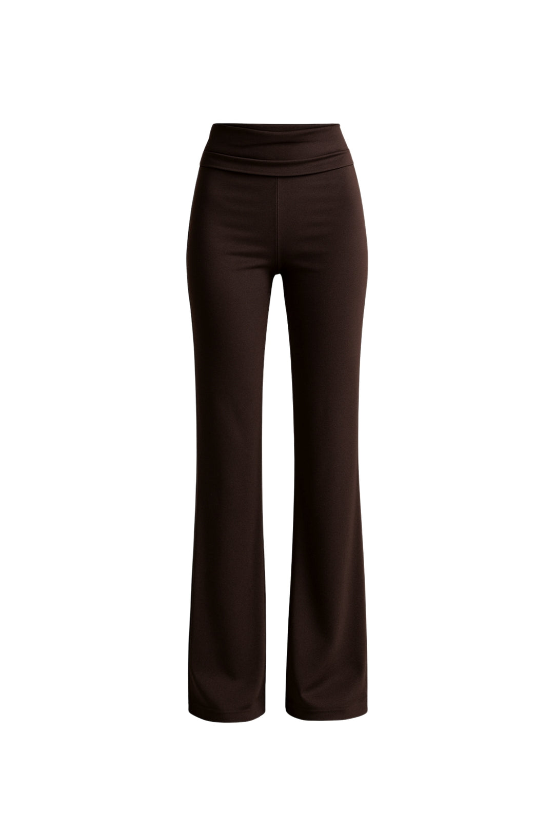 Bel Katlamalı Kahverengi Pantolon