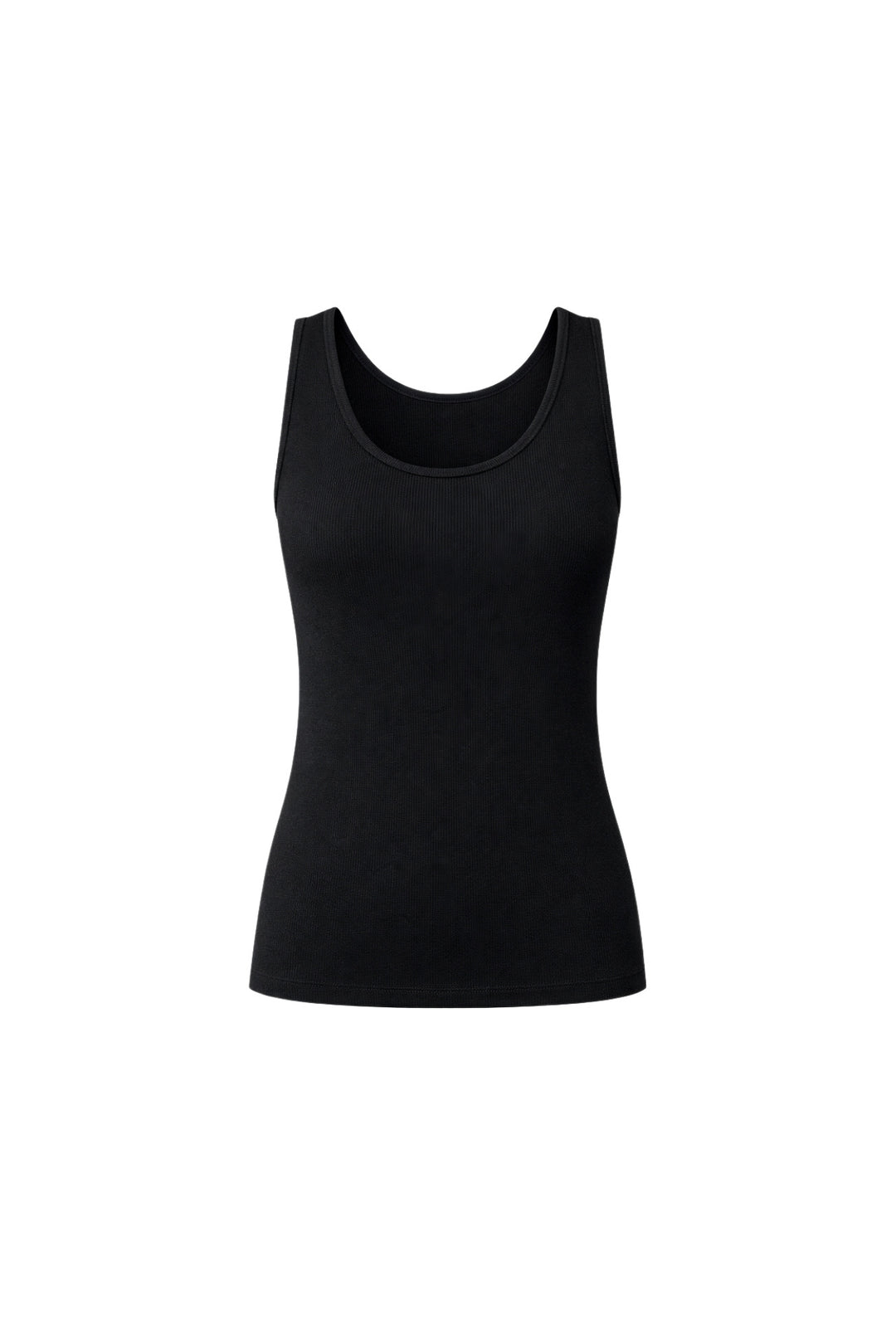 Oval Yaka Basic Siyah Triko Top
