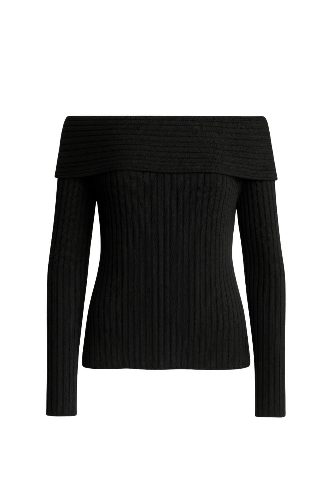 Madonna Yaka Siyah Triko Kazak