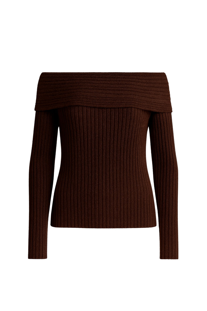 Madonna Yaka Kahverengi Triko Kazak