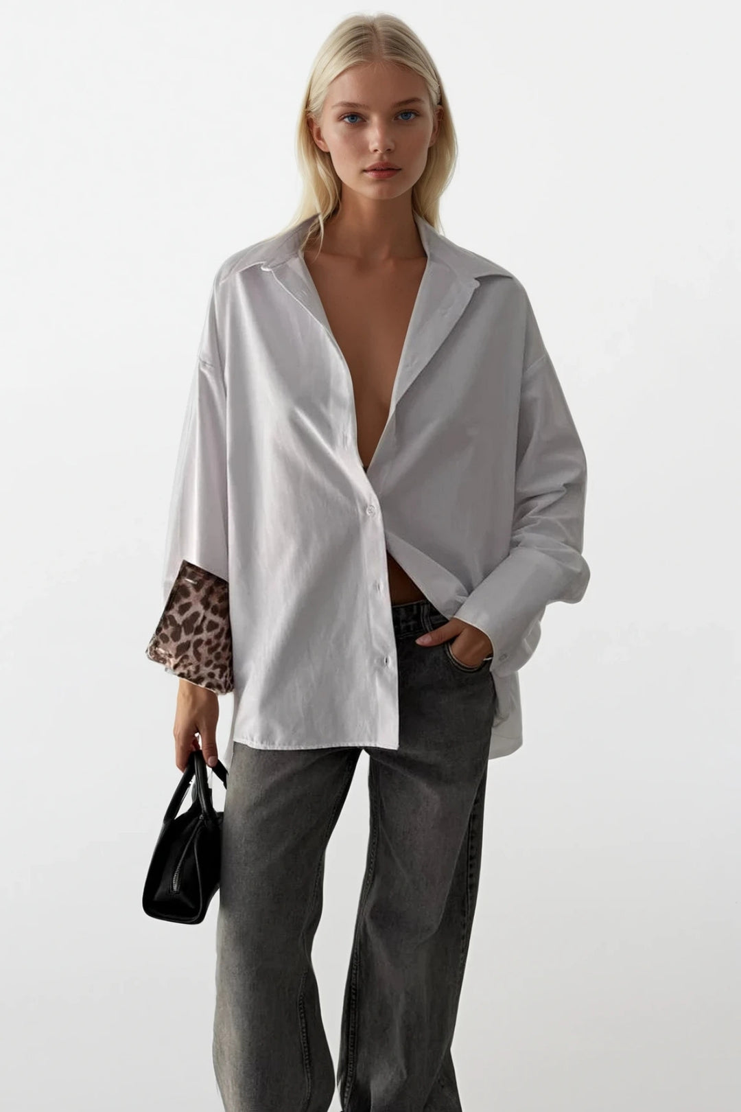 Cuff Detail White Shirt 