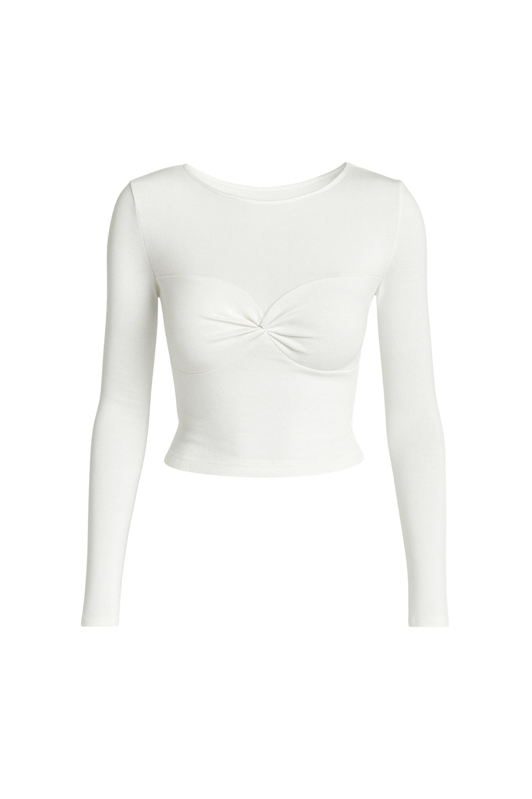 Göğüs Düğüm Detay Ekru Bluz