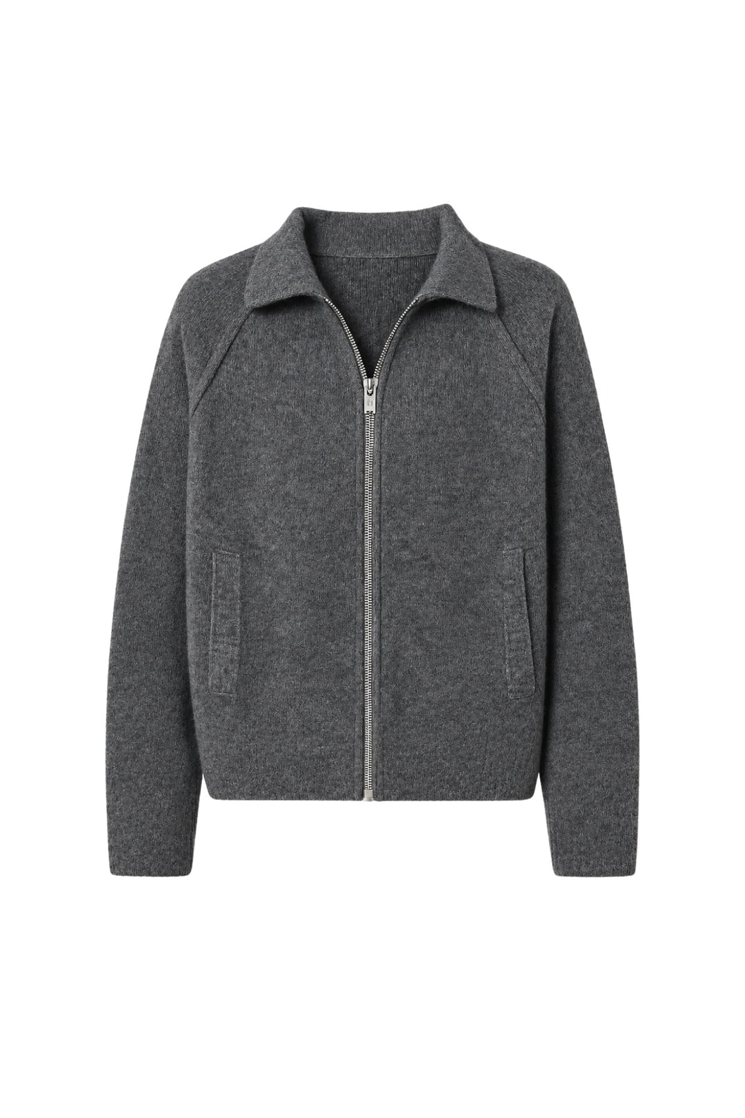 Anthracite Turtle Neck Sweater with Zipper Detail