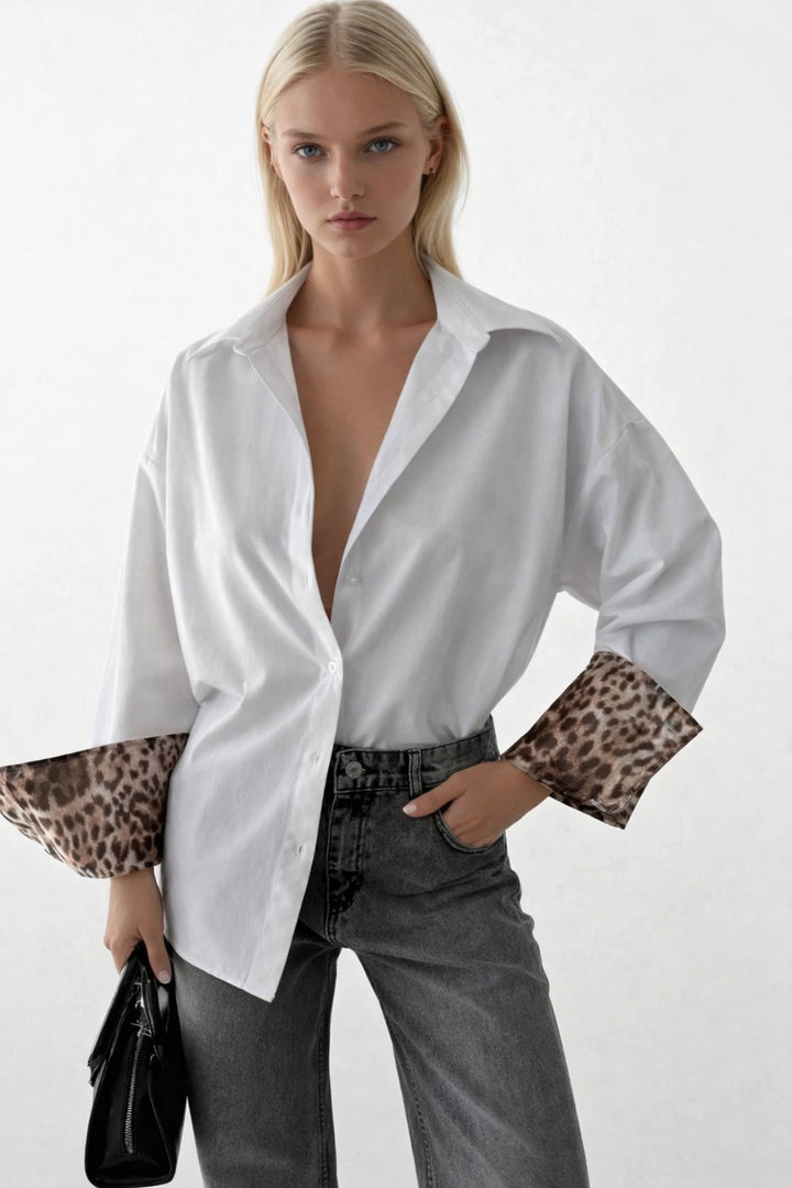 Cuff Detail White Shirt 