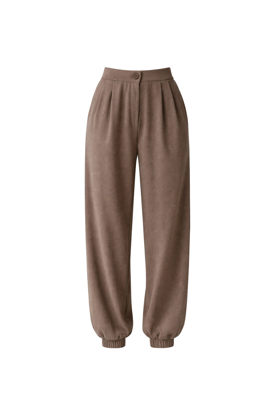 Paça Lastik Detay Vizon Pileli Pantolon