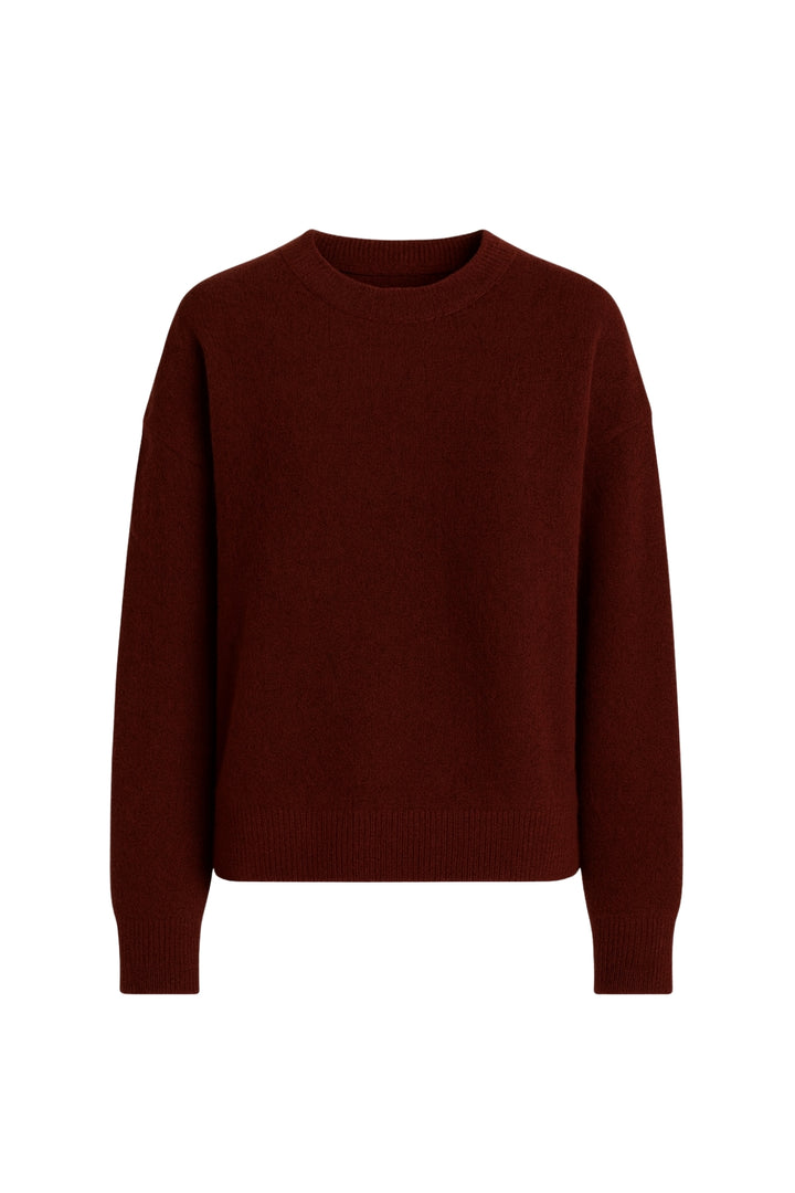 Bisiklet Yaka Basic Bordo Kazak