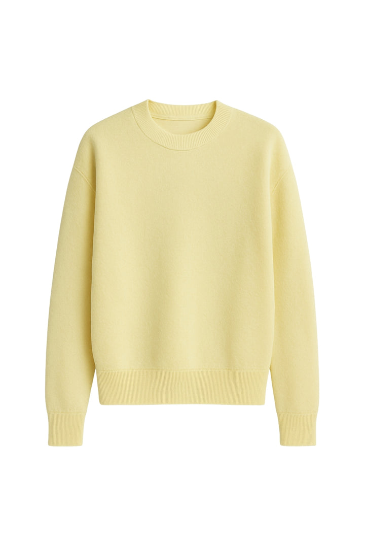 Bisiklet Yaka Basic Sarı Kazak