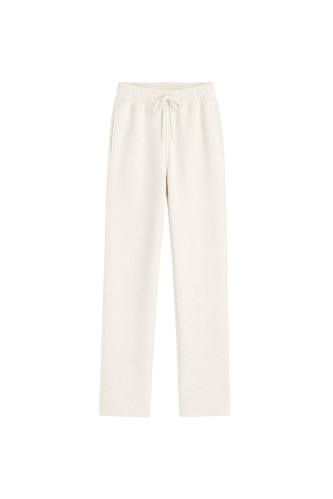 Bel Lastikli Boru Paça Ekru Eşofman Altı