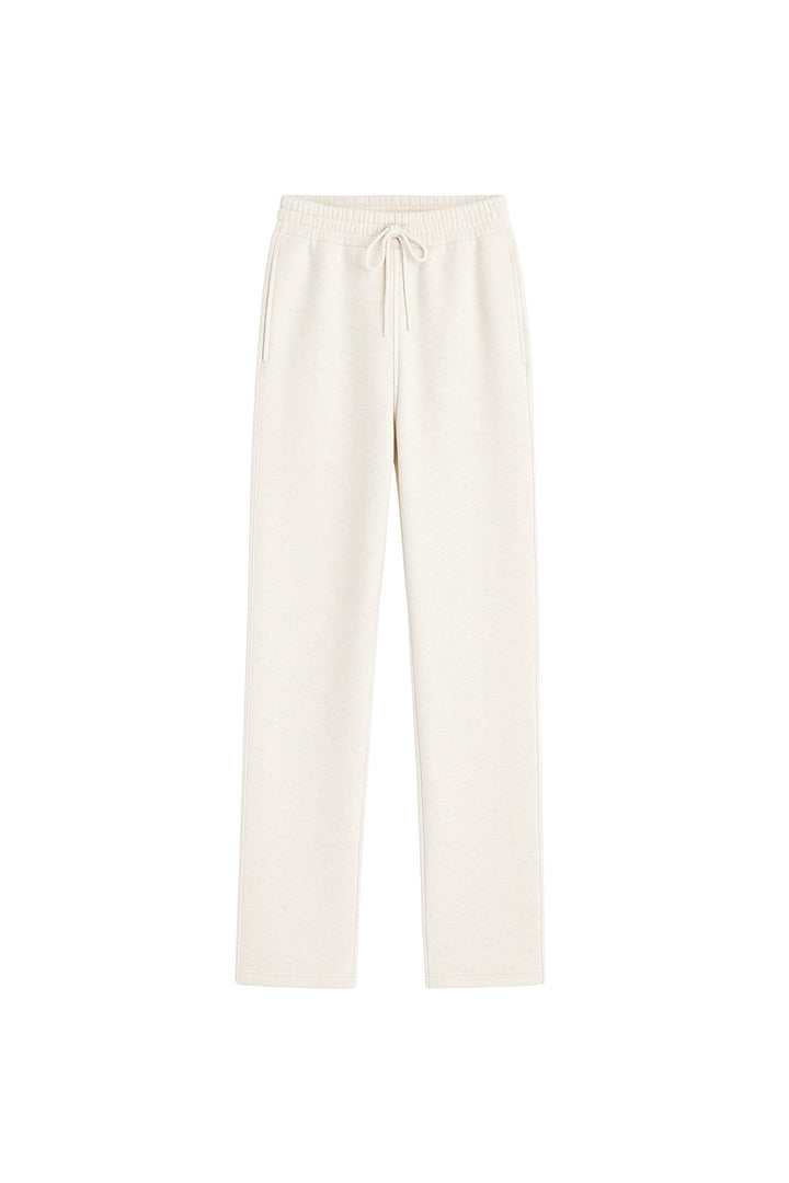 Bel Lastikli Boru Paça Ekru Eşofman Altı