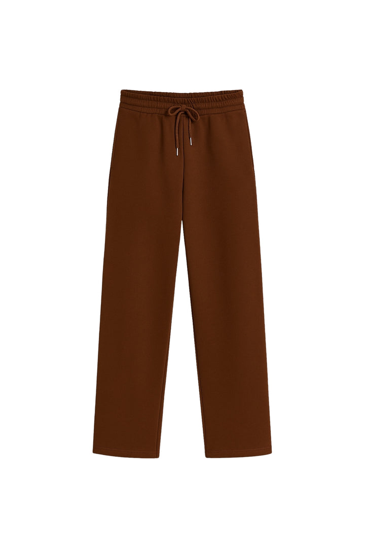 Bel Lastikli Boru Paça Kahverengi Eşofman Altı