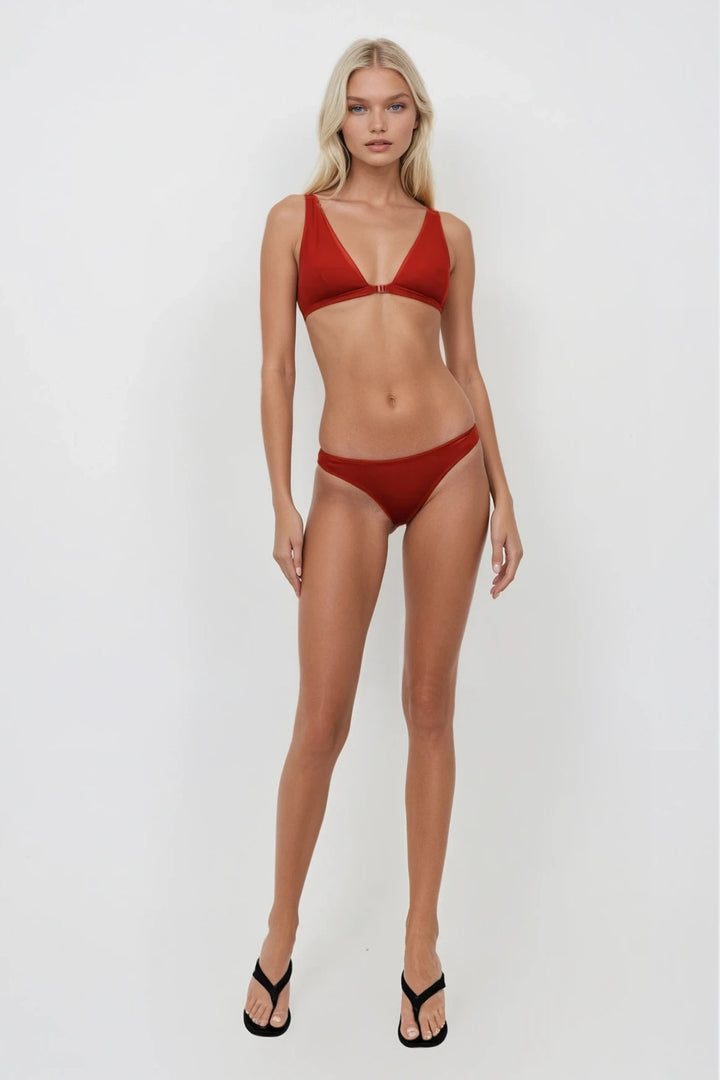 Red Bralette Bikini Set 