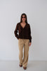 Brown Laced Cardigan 