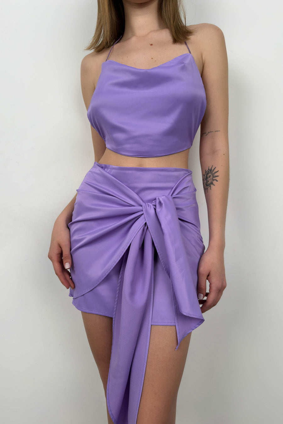 Tied Wrap Lilac Skirt