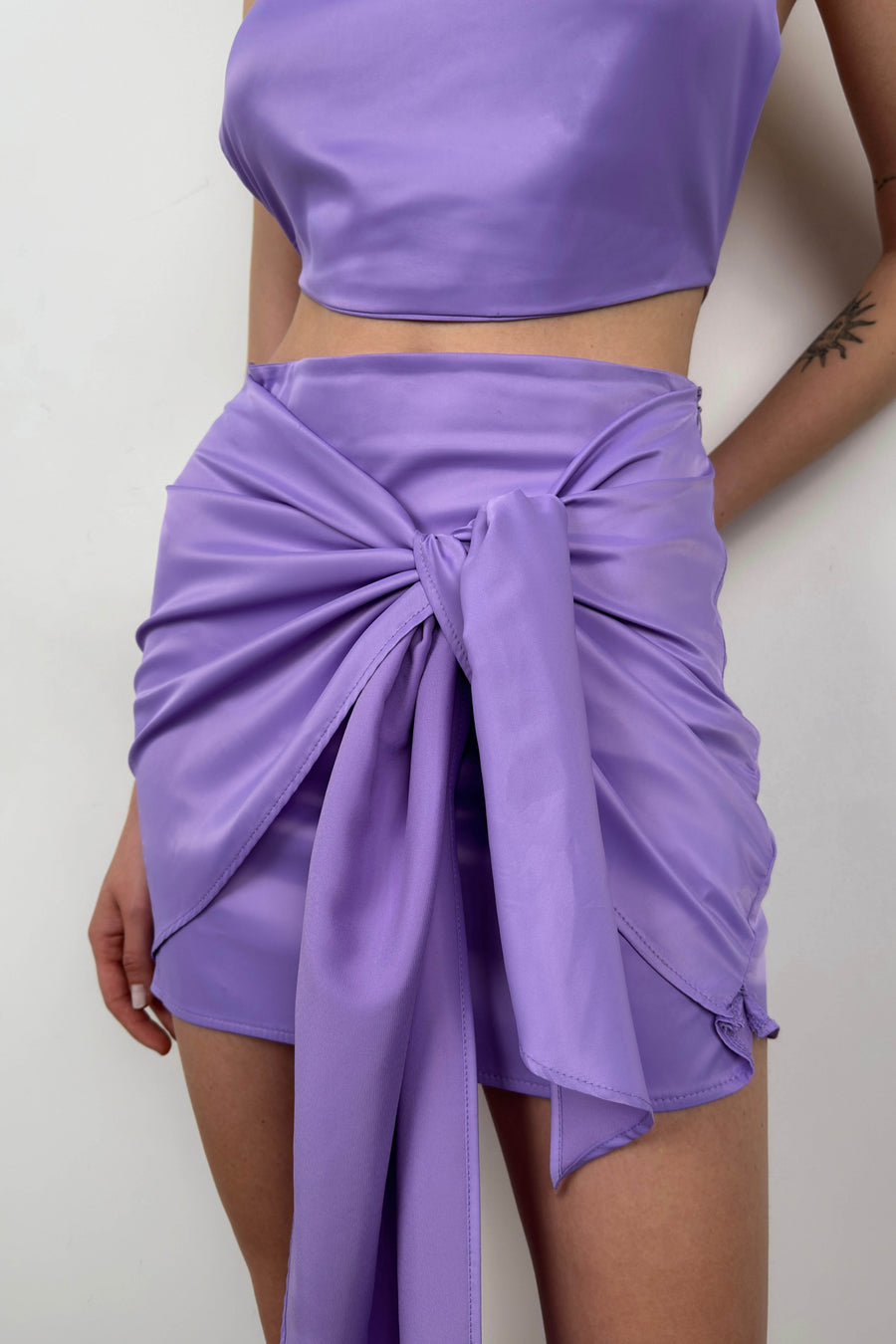 Tied Wrap Lilac Skirt