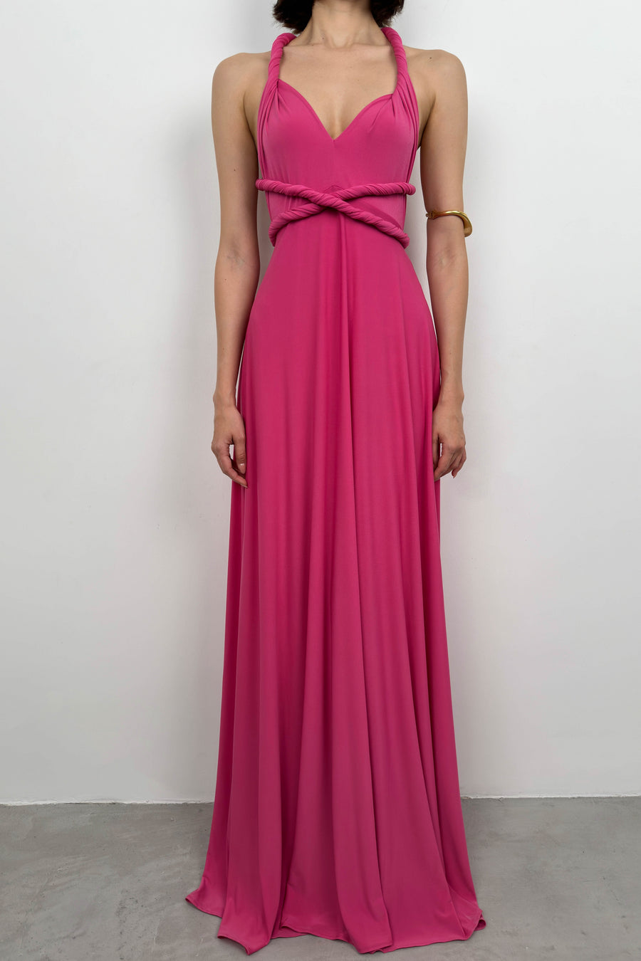 Tied Fuchsia Maxi Dress 