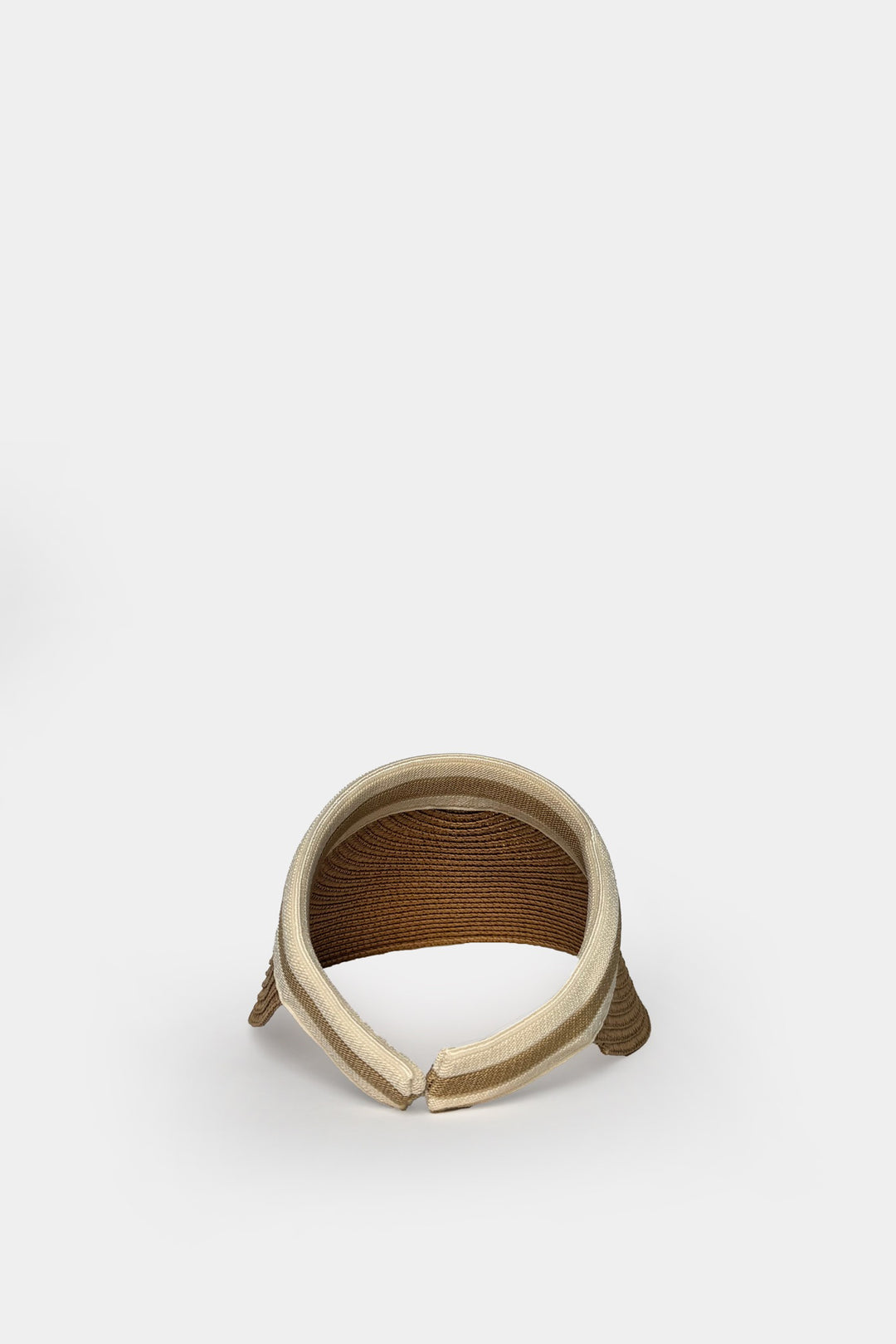 Straw Visor Tan Hat with Band