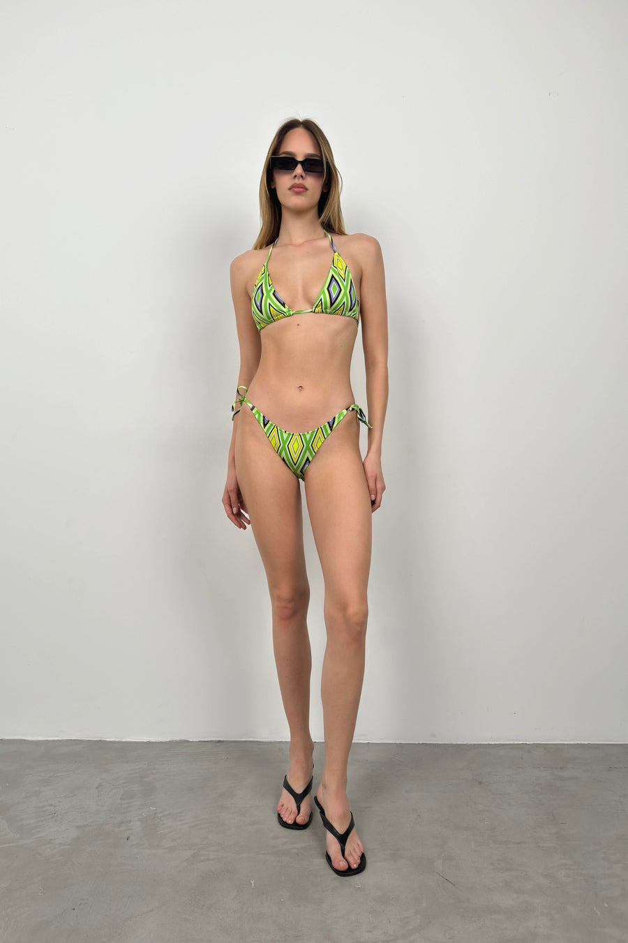 Printed Green Bikini Set 