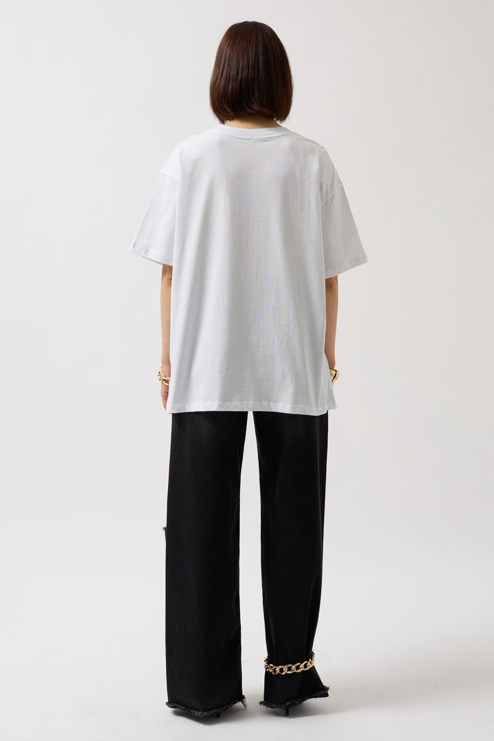 İç Çamaşırı Detay Beyaz T-Sihrt