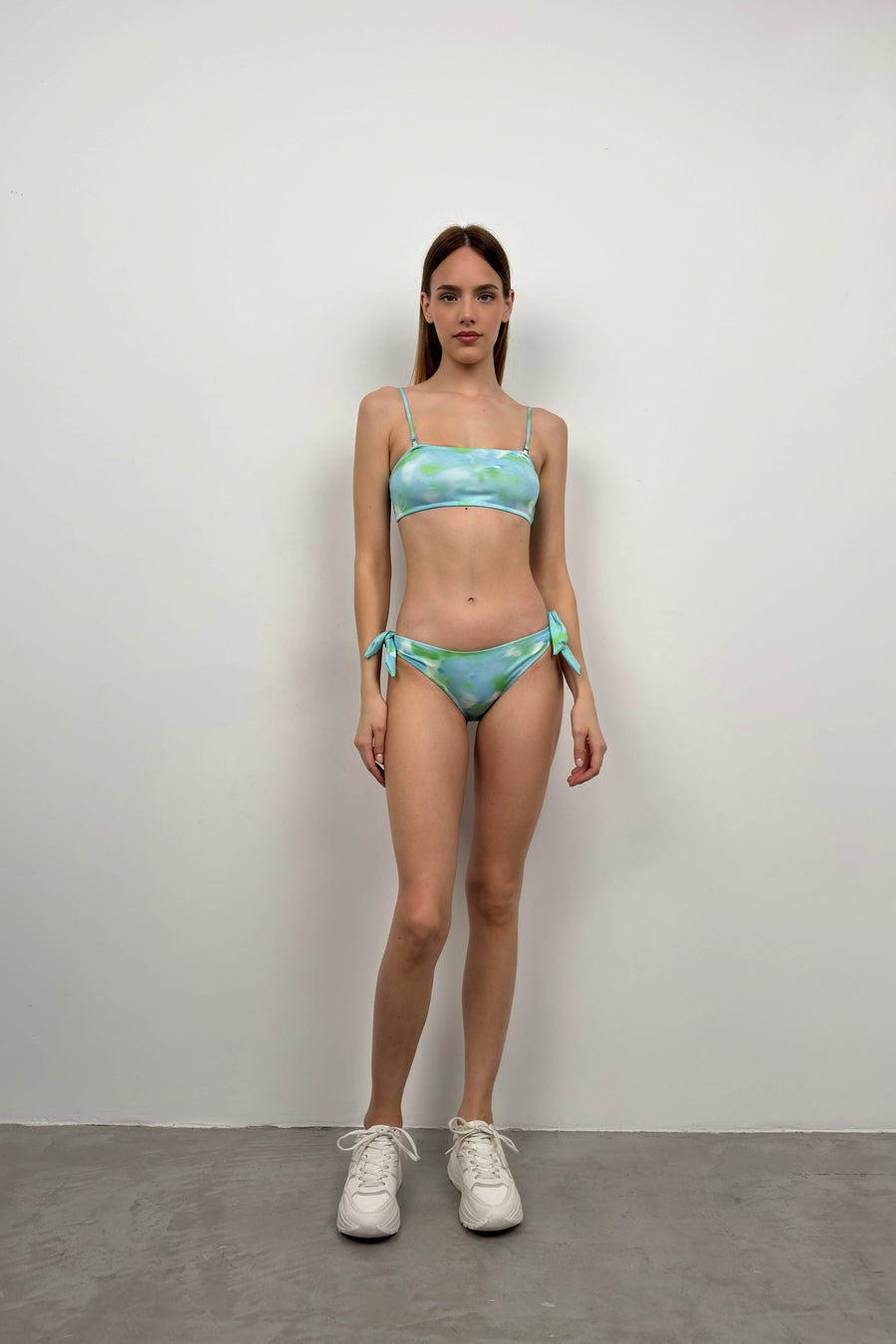 Batik Pattern Blue Bikini Set 