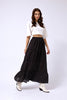 Elastic Waist Black Maxi Skirt 