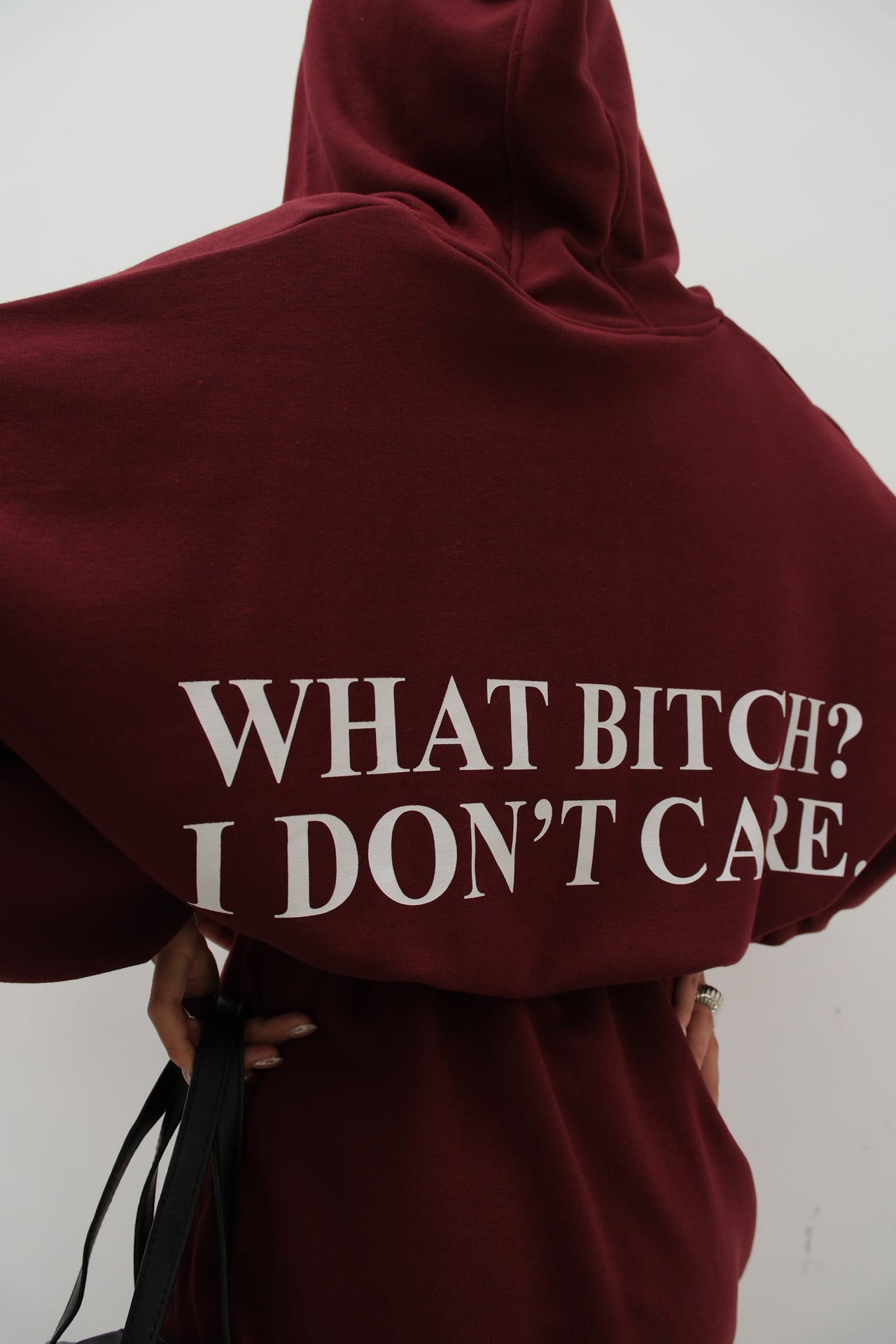 Beli Lastikli Fermuarlı Bordo Sweatshirt