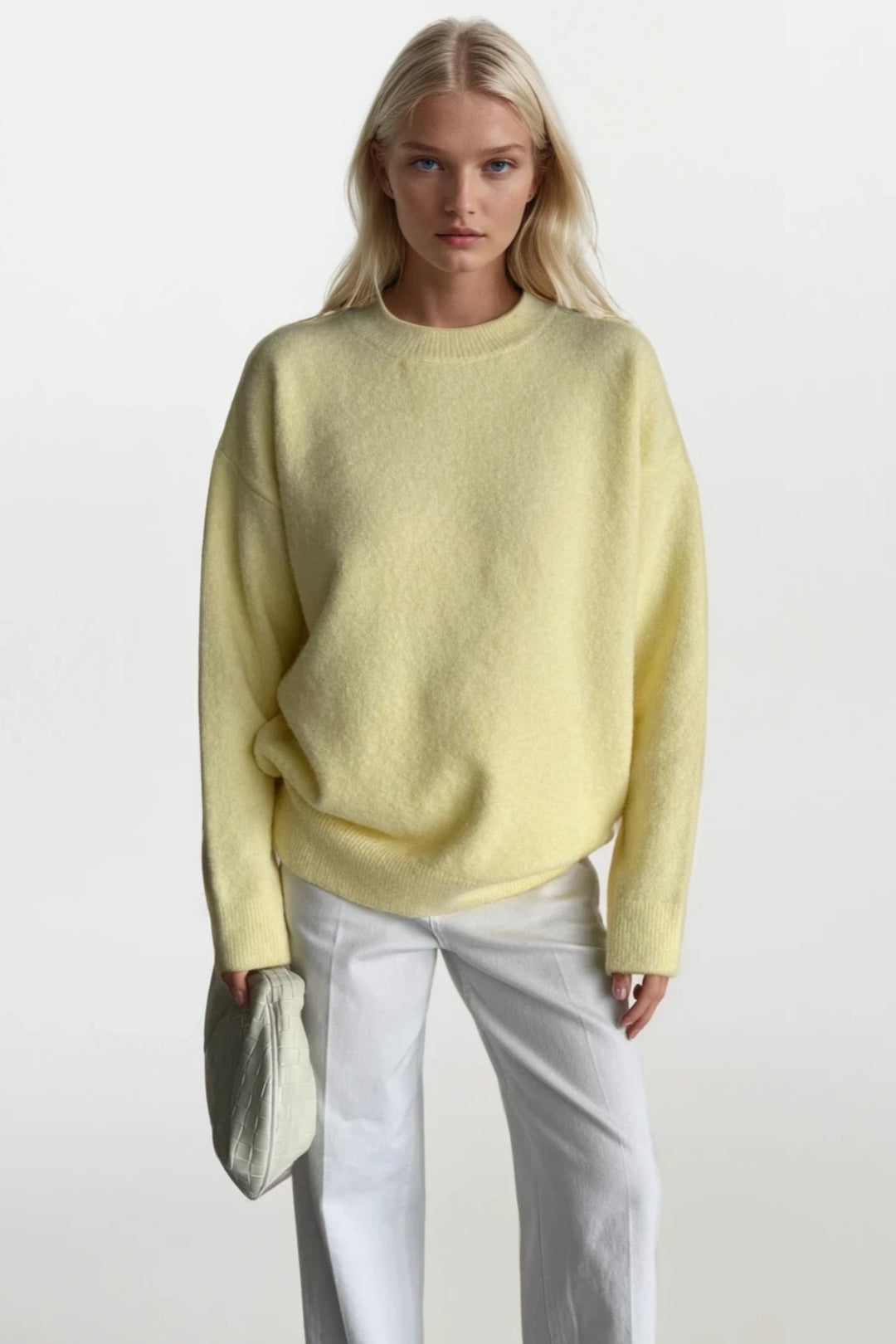 Bisiklet Yaka Basic Sarı Kazak