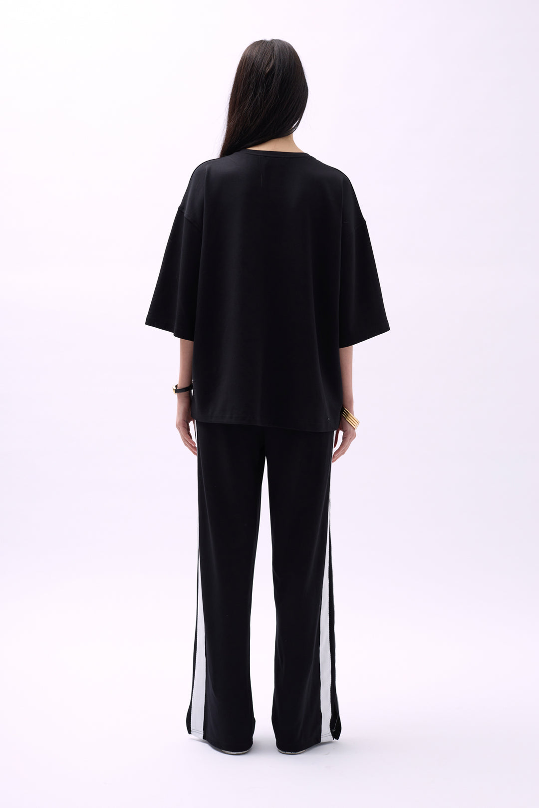 Crew Neck Oversize Black T-Shirt 