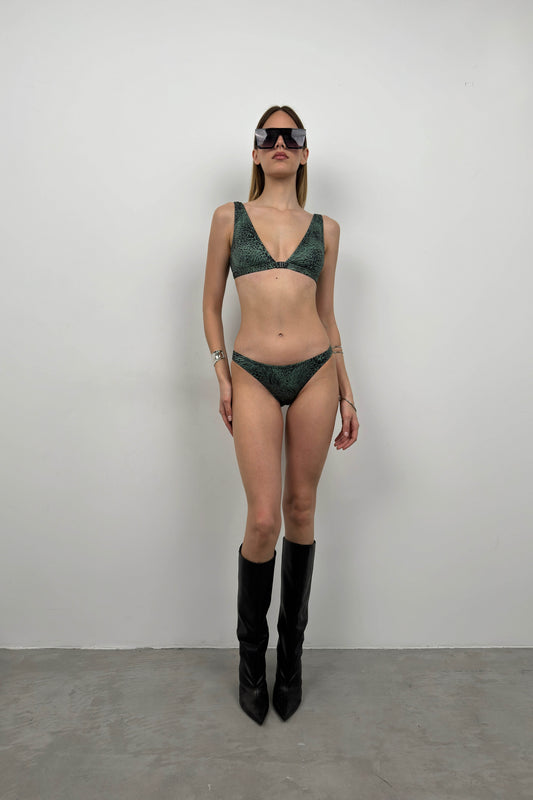 Yeşil Bralet Bikini Takım