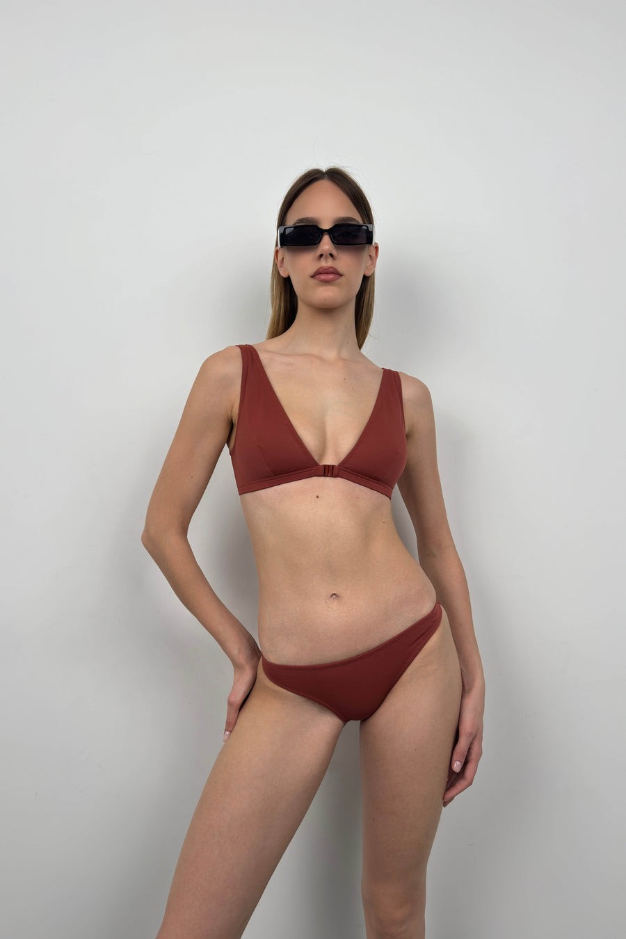 Brown Bralet Bikini Set 