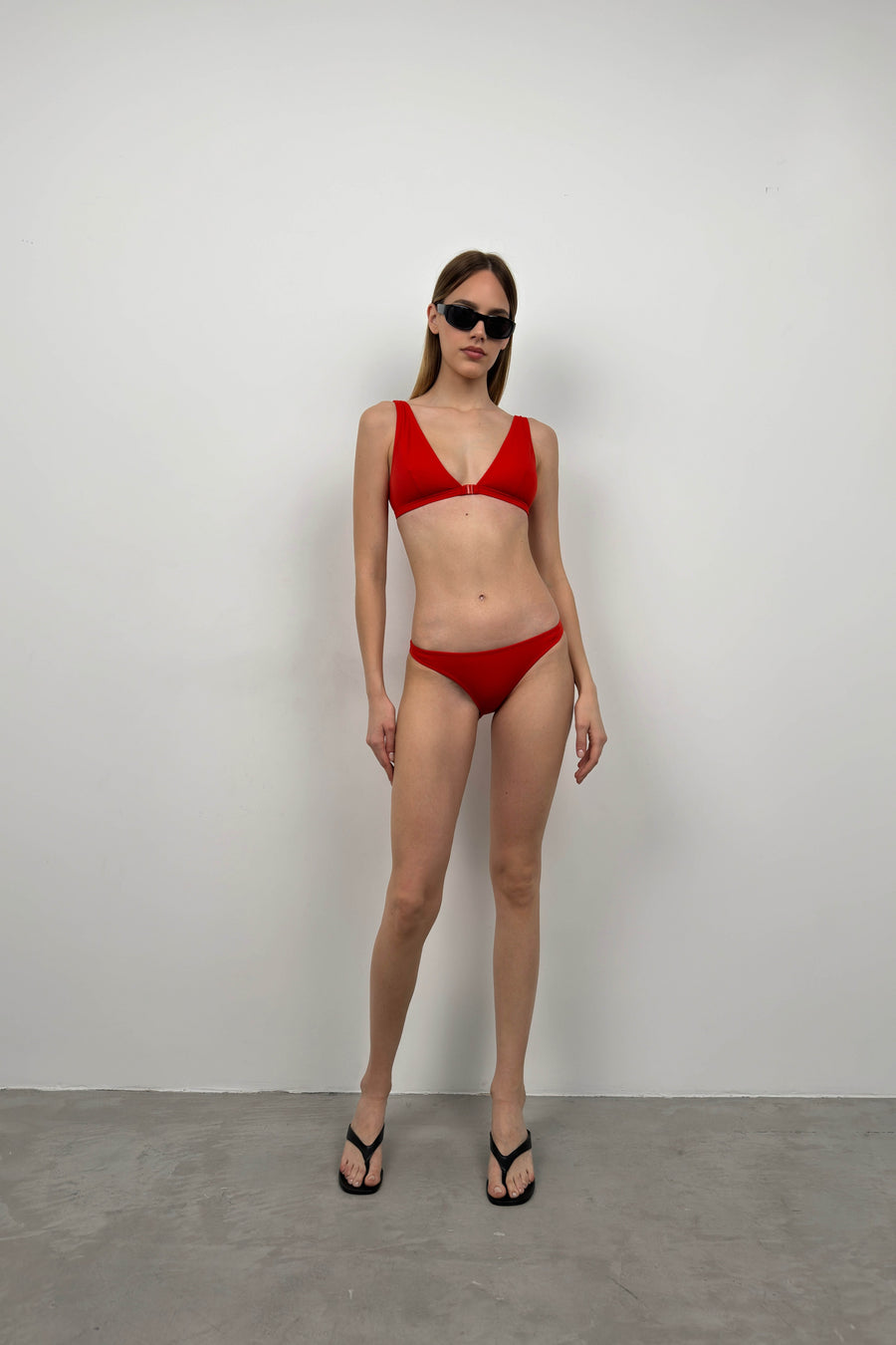 Red Bralette Bikini Set 