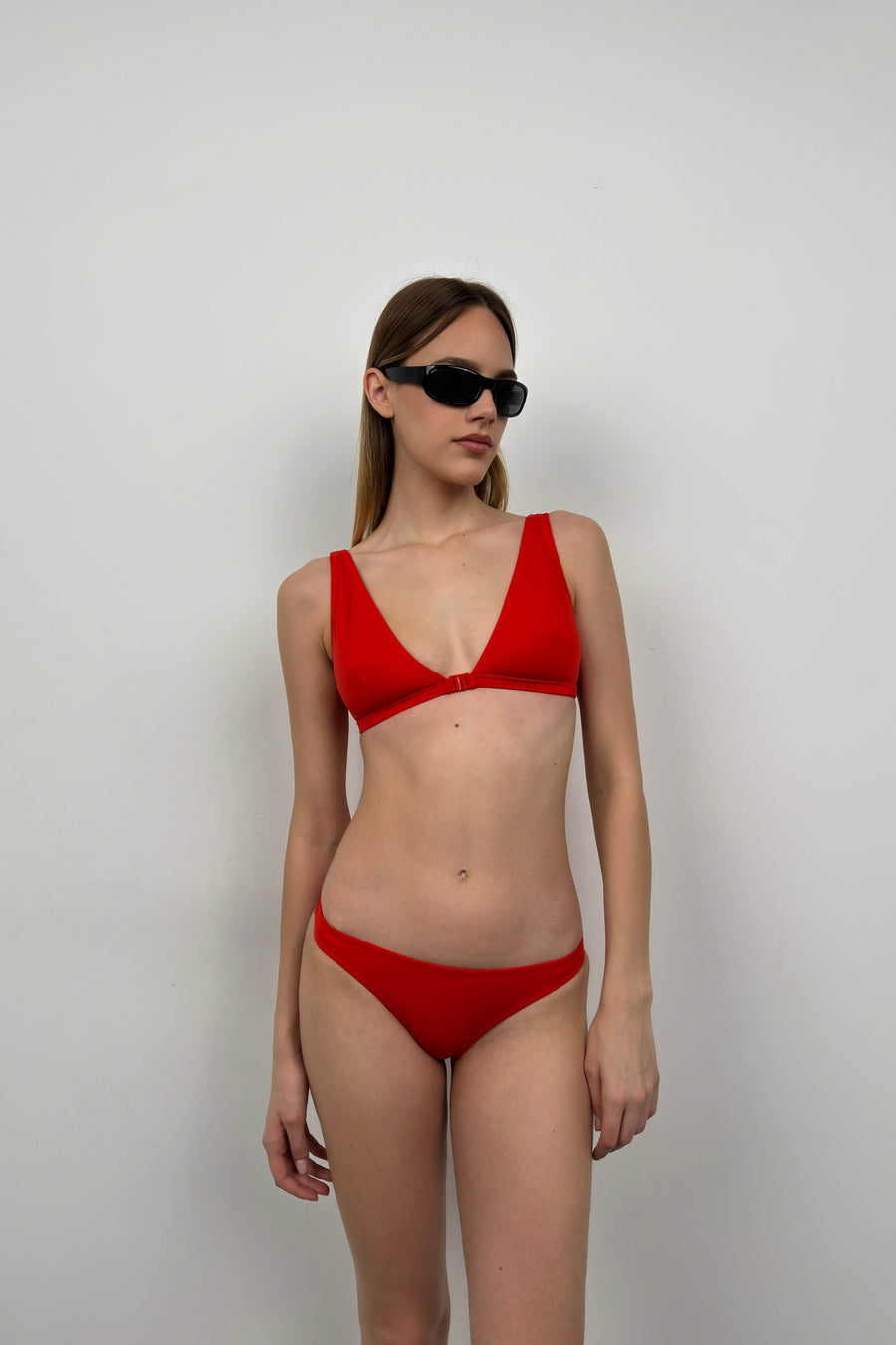 Red Bralette Bikini Set 