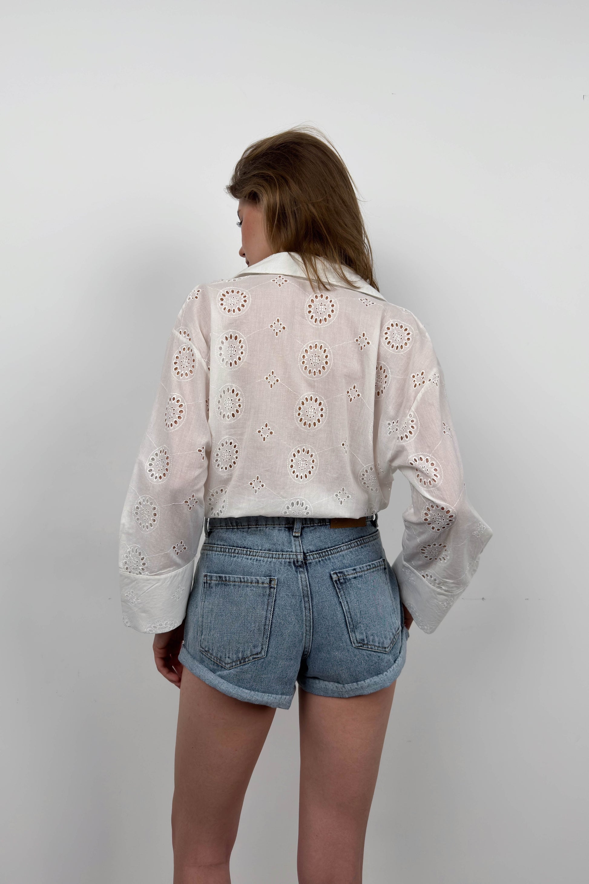 White Embroidered Shirt 