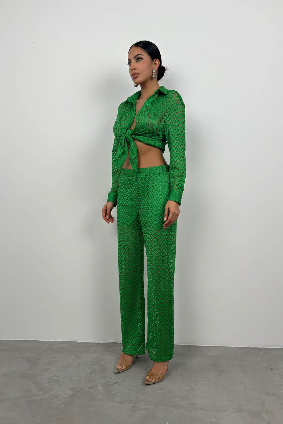 Brode Green Shirt Trousers Set 