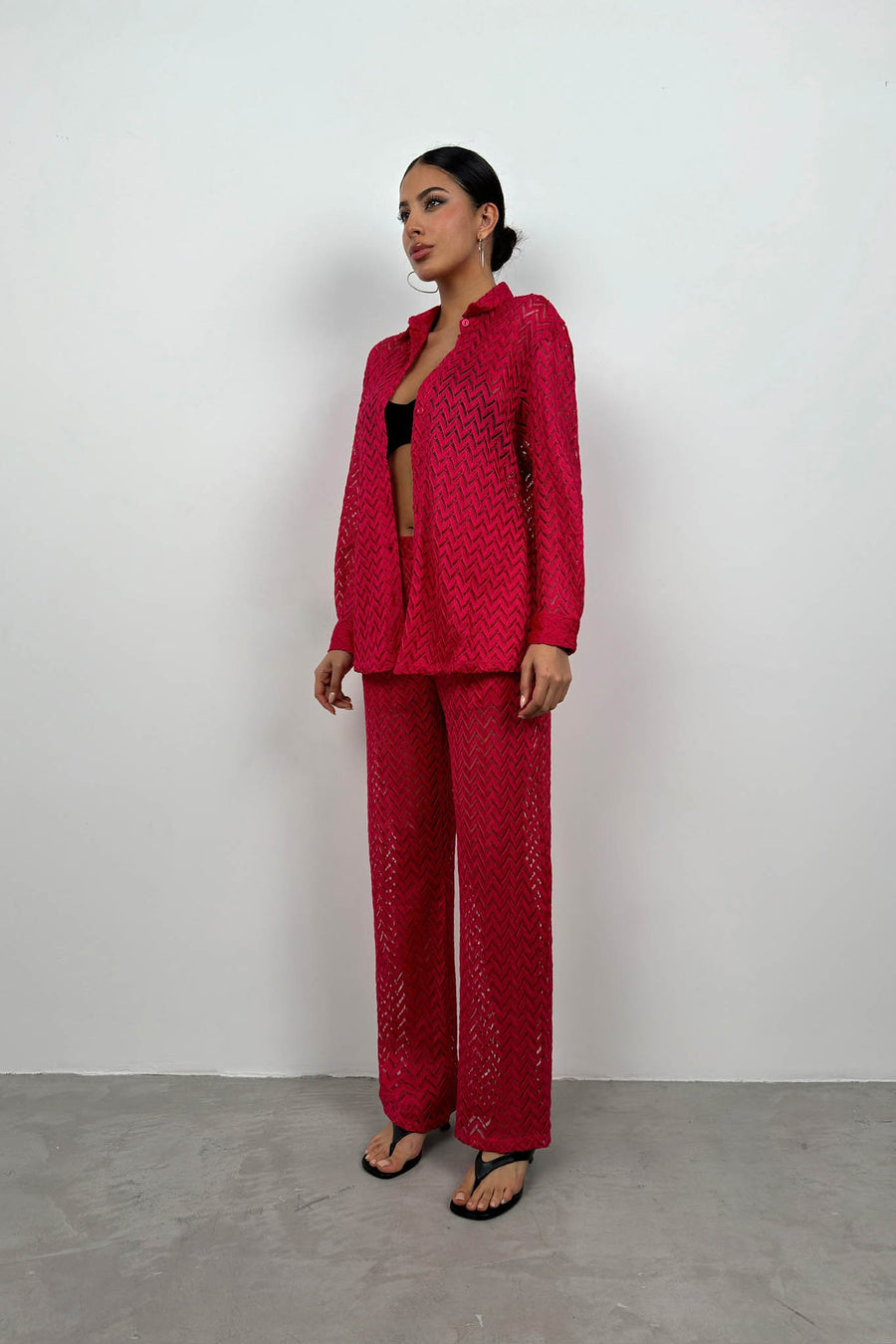 Brode Fuchsia Shirt Trousers Set