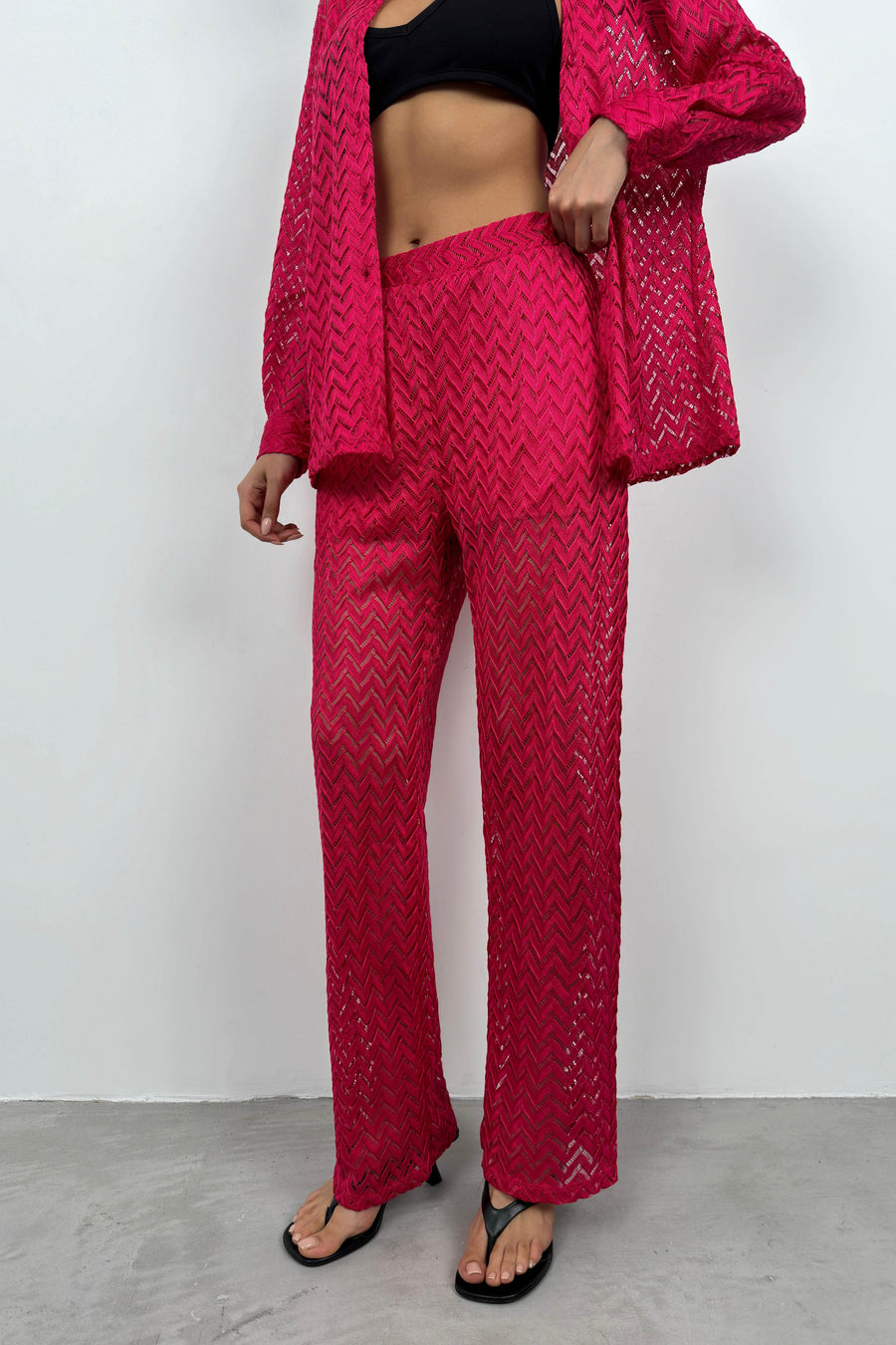 Brode Fuchsia Shirt Trousers Set