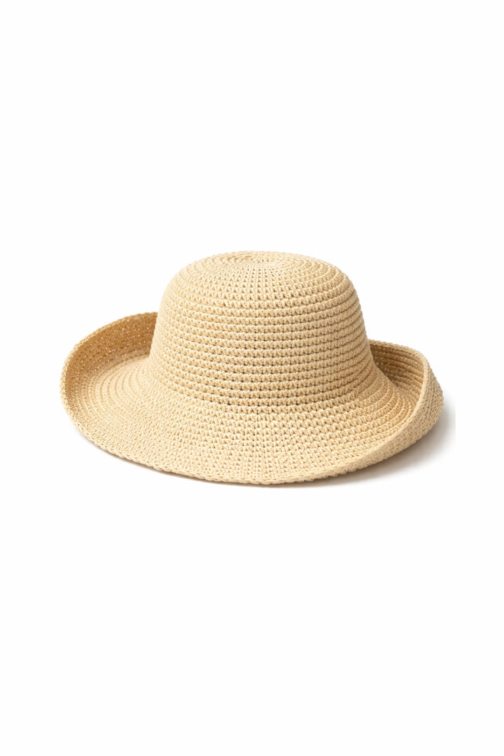 Bej Bucket Hasır Şapka
