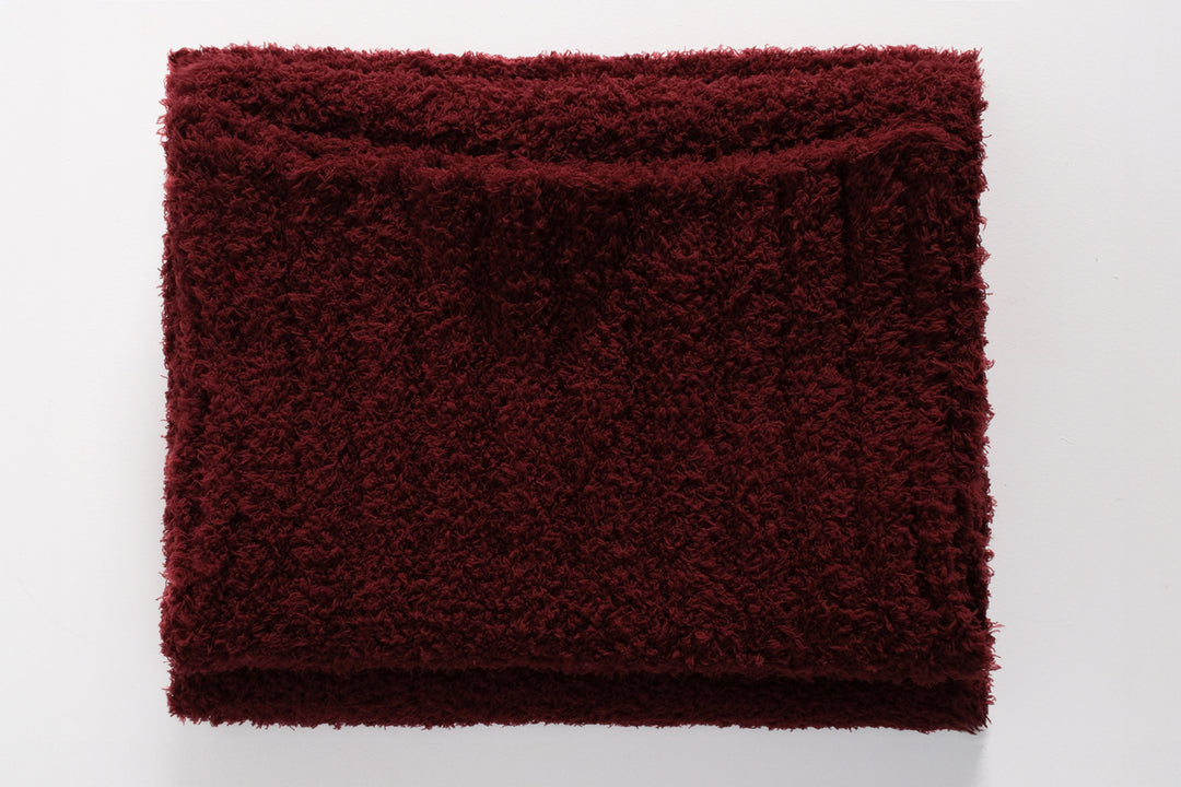 Boucle Burgundy Scarf 