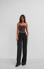 Double Pleated Wide Leg Grey Trousers 