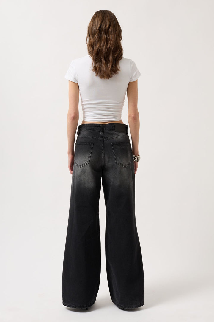 Delete My Ex Baskılı Likralı Crop Beyaz T-Shirt