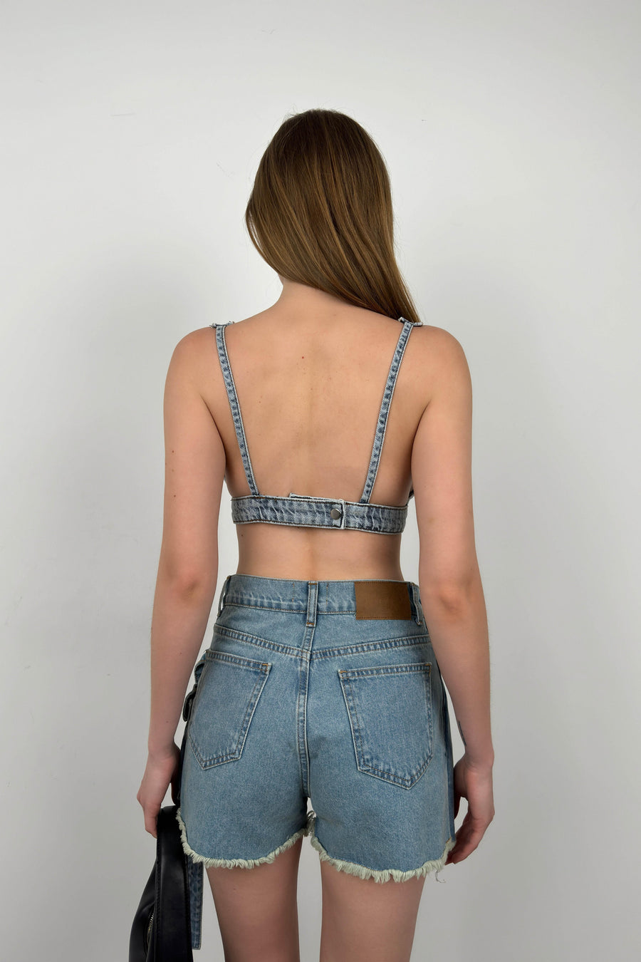 Denim Blue Crop Bra 