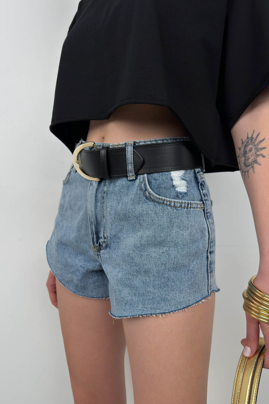 Blue Denim Shorts 