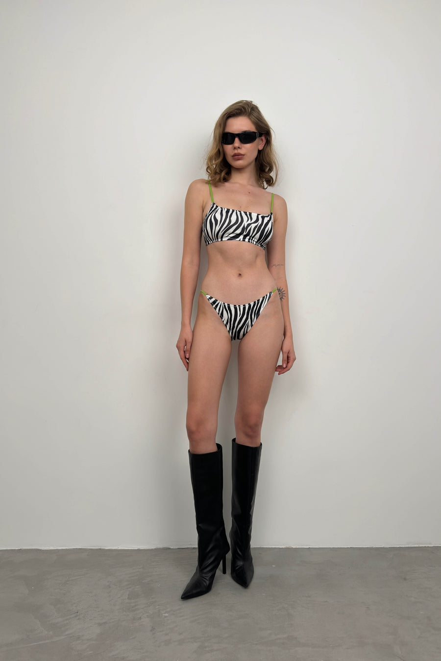 Zebra Patterned Bikini Set 