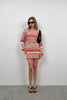 Fakir Sleeve Patterned Orange Dress 