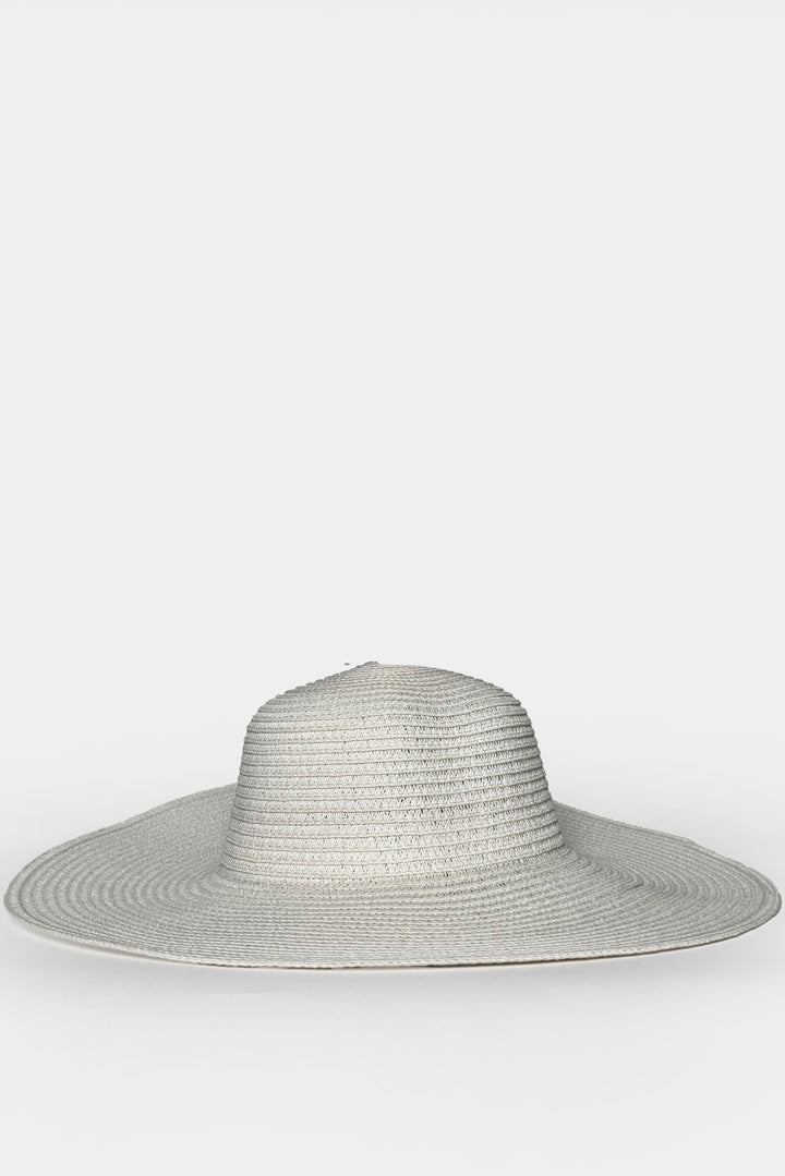 Geniş Hasır Beyaz Şapka